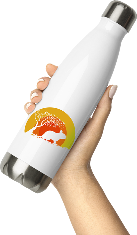 Produktbild von Thermosflasche von Hand gehalten DEGUS Sonnenuntergang | Vintage Sonne | Geschenk Deguhalter