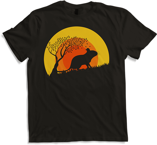 Produktbild von T-Shirt DEGUS Sonnenuntergang | Vintage Sonne | Geschenk Deguhalter