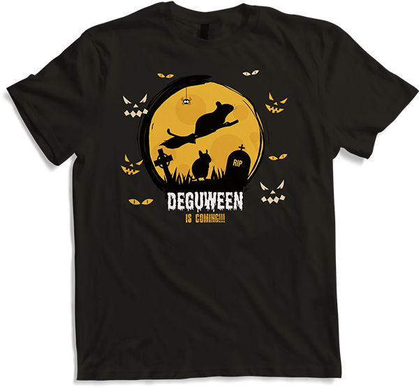 Produktbild von T-Shirt DEGUWEEN | Lustiger Halloween-Spruch für Degu-Besitzer | Degus