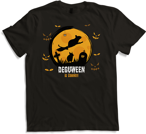 Produktbild von T-Shirt DEGUWEEN | Lustiges Halloween-Geschenk für Degu-Besitzer | Degus