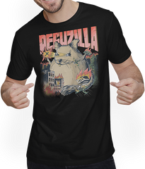 Produktbild von T-Shirt mit Mann DEGUZILLA | Degu Geschenke für Frauen | Octodon Degu