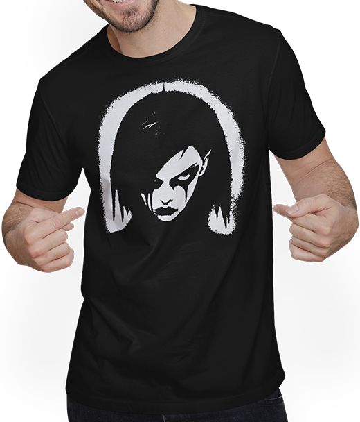 Produktbild von T-Shirt mit Mann Dark Art Okult Gothic Batcave Girl Post Punk Batcaver