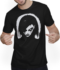 Produktbild von T-Shirt mit Mann Dark Art Okult Gothic Batcave Girl Post Punk Batcaver