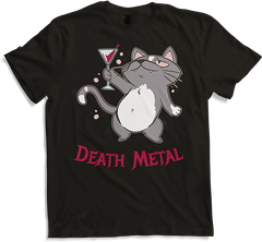 Produktbild von T-Shirt Death Metal Spruch Betrunkene Katze Metalhead Heavy Metal
