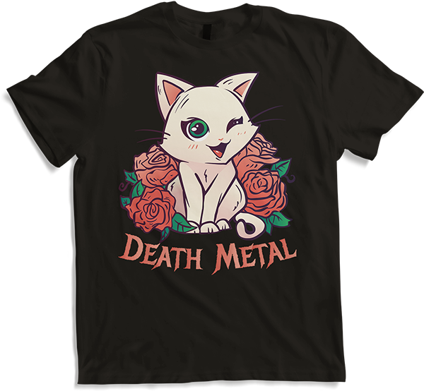 Produktbild von T-Shirt Death Metal Spruch Süße Katze Metalhead Heavy Metal