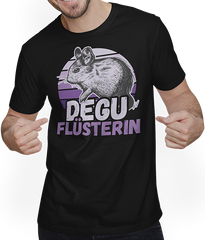 Produktbild von T-Shirt mit Mann Degu Flüsterin Lustiger Degu Spruch für Mädchen & Frauen