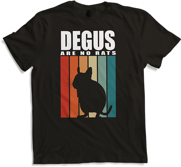 Produktbild von T-Shirt Degu | Vintage Streifen | Degus sind keine Ratten | Spruch