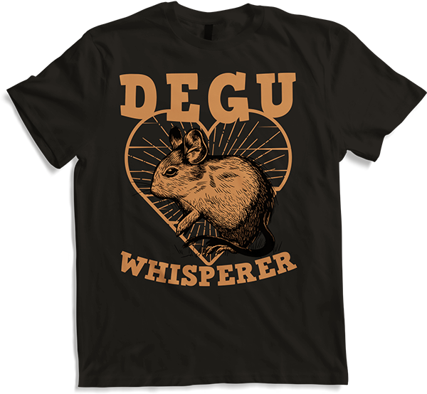 Produktbild von T-Shirt Degu Whisperer Funny Degus Spruch Mädchen & Frauen Degu