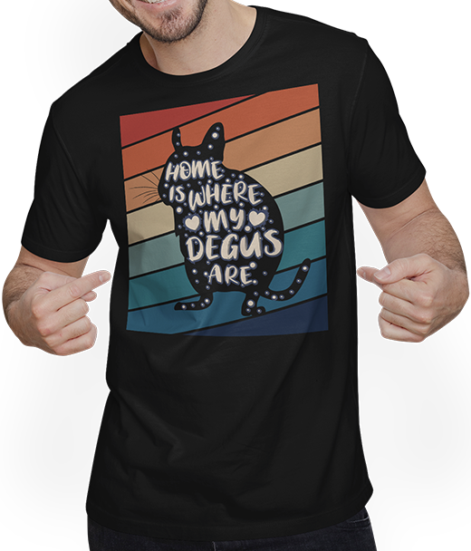 Produktbild von T-Shirt mit Mann Degus | Schöner Spruch | Lustiges Degu Vintage T-Shirt
