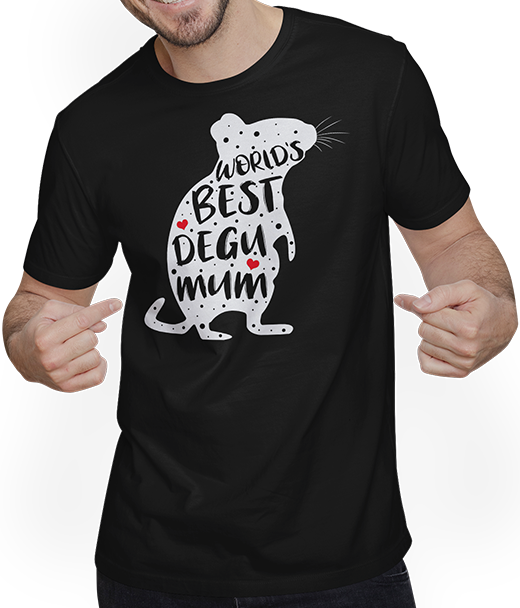 Produktbild von T-Shirt mit Mann Degus | Schöner liebenswerter Spruch mit Degu | Nager