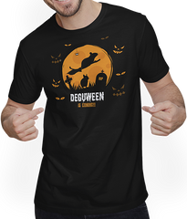 Produktbild von T-Shirt mit Mann Deguween | Lustiges Halloween-Geschenk für Degu-Besitzer | Degus