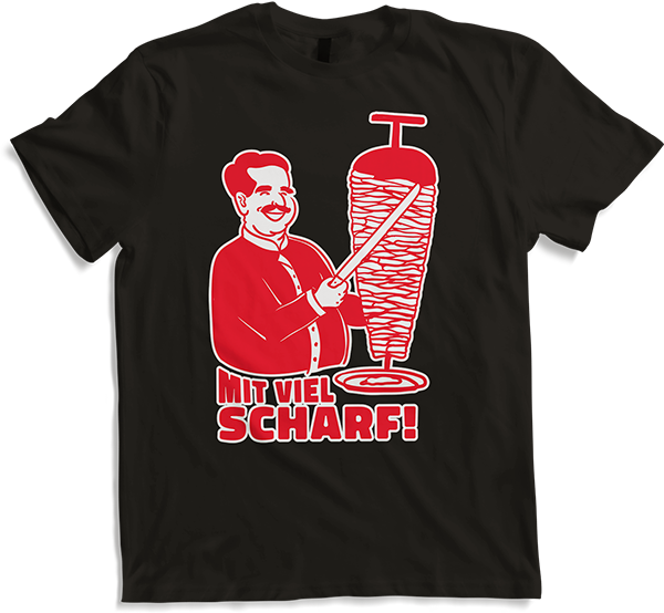Produktbild von T-Shirt Döner Kebab mit viel Scharf Türkische Küche Döner Sprüche