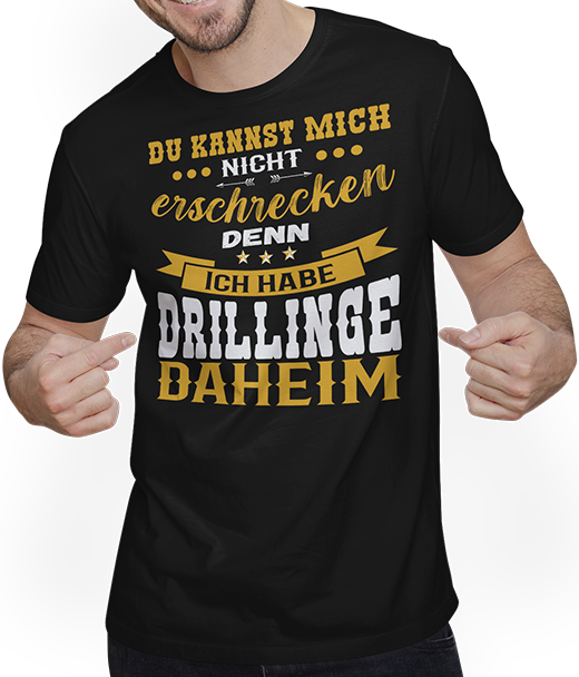 Produktbild von T-Shirt mit Mann Drillinge & Väter Sprüche Dad Papa Vatertag Vater Spruch