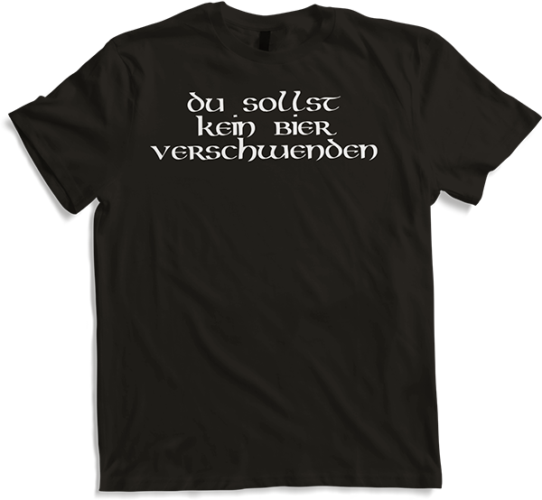 Produktbild von T-Shirt Du sollst kein Bier verschwenden freche Bibel Sprüche Bier