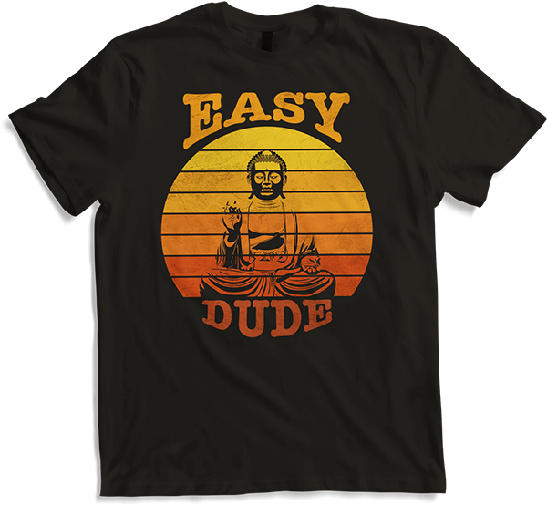 Produktbild von T-Shirt Easy Dude: Schöner Buddha, Vintage & Retro T-Shirt