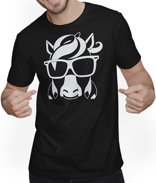 Produktbild von T-Shirt mit Mann Einhörner Anime Einhorn Manga Märchen Sonnenbrille