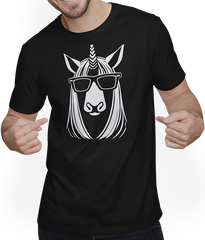 Produktbild von T-Shirt mit Mann Einhörner Anime Einhorn Manga Märchen Sonnenbrille