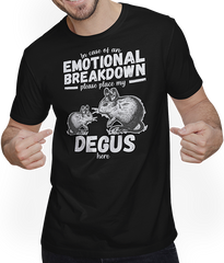 Produktbild von T-Shirt mit Mann Emotional Breakdown Degus | Lustiger Degu Spruch Frau Mädchen