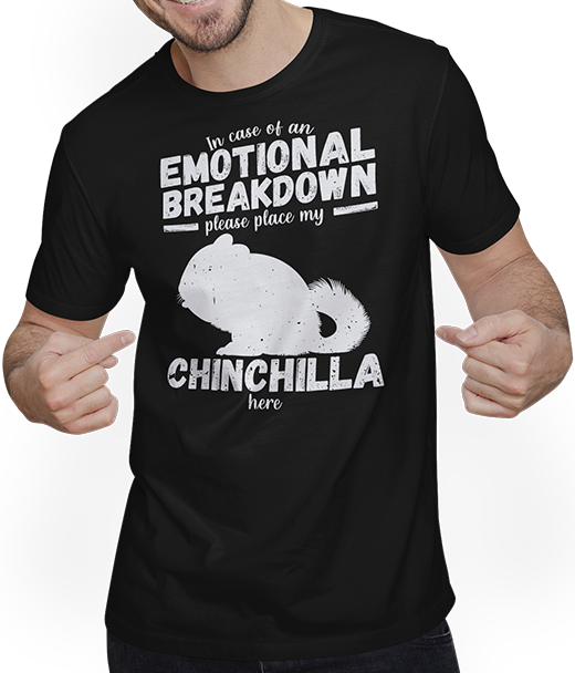 Produktbild von T-Shirt mit Mann Emotional Breakdown Lustige Chinchilla Spruch Frau Mädchen