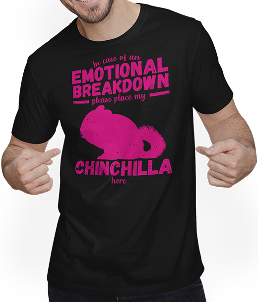Produktbild von T-Shirt mit Mann Emotional Breakdown Lustige Chinchilla Spruch Frau Mädchen