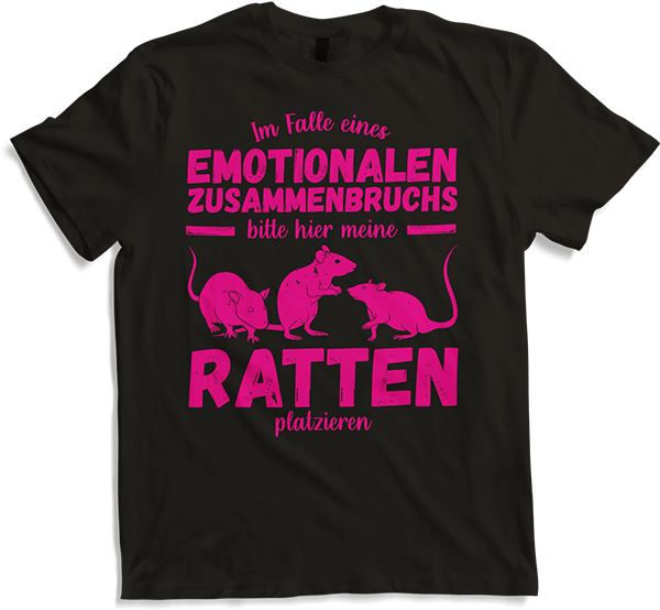 Produktbild von T-Shirt Emotionalem Zusammenbruchs Ratte | Lustiger Ratten Spruch