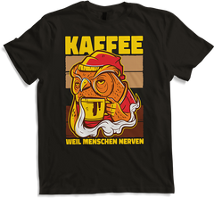 Produktbild von T-Shirt Eulen weil Menschen Nerven Morgenmuffel Kaffee Sprüche