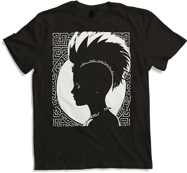 Produktbild von T-Shirt Fantasy Post Punk keltische Tribal Kunst Batcave Girl Gothic
