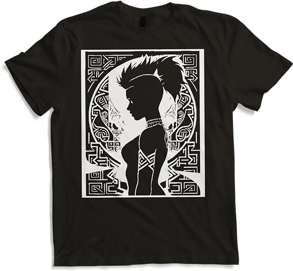Produktbild von T-Shirt Fantasy Post Punk keltische Tribal Kunst Batcave Girl Gothic