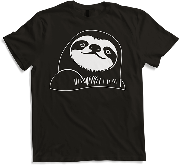 Produktbild von T-Shirt Faultier Gesicht Silhouette Geburtstag Faultier Spruch