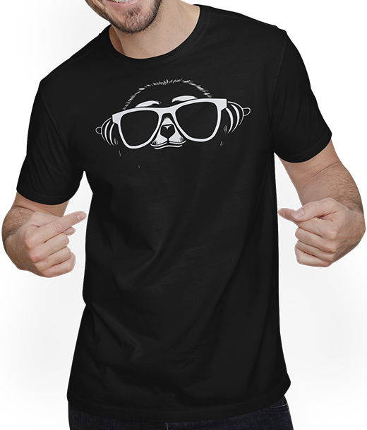 Produktbild von T-Shirt mit Mann Faultiere Anime Faultier Manga Faultier Sonnenbrille