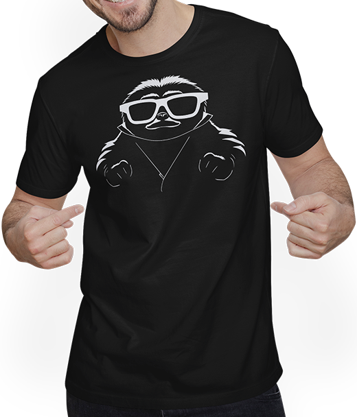 Produktbild von T-Shirt mit Mann Faultiere Anime Faultier Manga Faultier Sonnenbrille