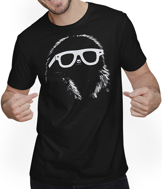 Produktbild von T-Shirt mit Mann Faultiere Anime Faultier Manga Faultier Sonnenbrille