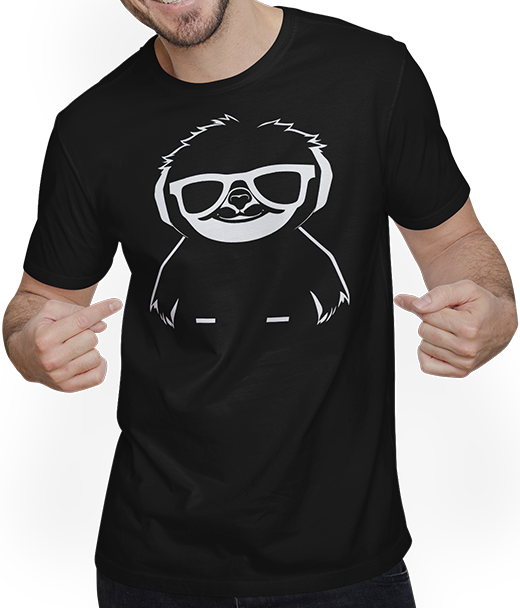 Produktbild von T-Shirt mit Mann Faultiere Anime Faultier Manga Faultier Sonnenbrille