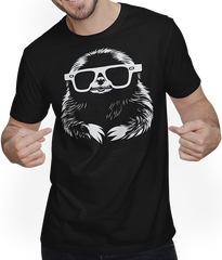 Produktbild von T-Shirt mit Mann Faultiere Anime Faultier Manga Faultier Sonnenbrille