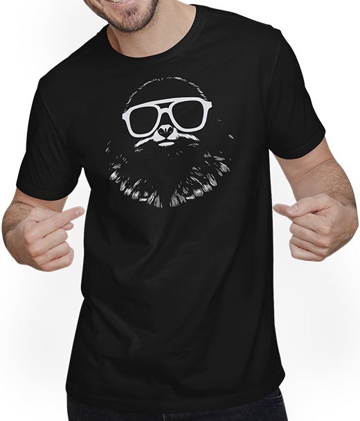 Produktbild von T-Shirt mit Mann Faultiere Anime Faultier Manga Faultier Sonnenbrille