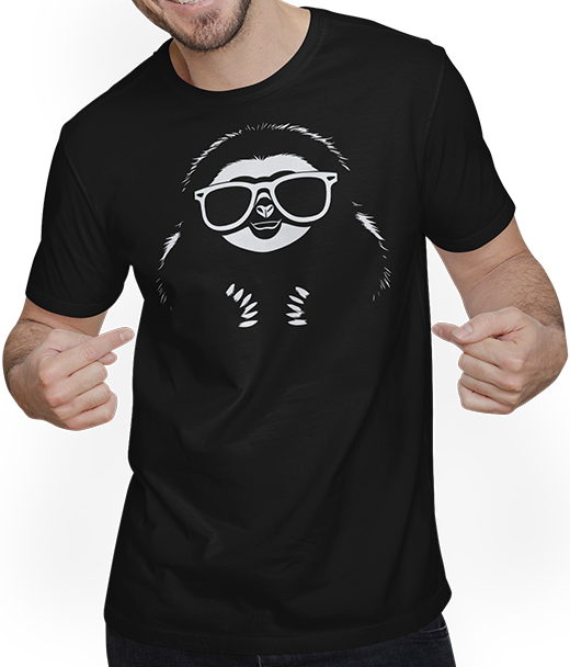 Produktbild von T-Shirt mit Mann Faultiere Anime Faultier Manga Faultier Sonnenbrille