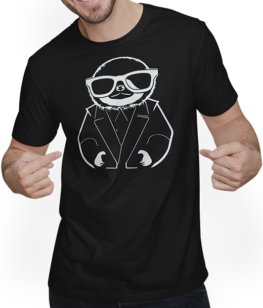 Produktbild von T-Shirt mit Mann Faultiere Anime Faultier Manga Faultier Sonnenbrille
