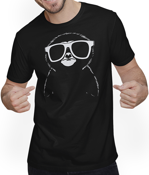 Produktbild von T-Shirt mit Mann Faultiere Anime Faultier Manga Faultier Sonnenbrille