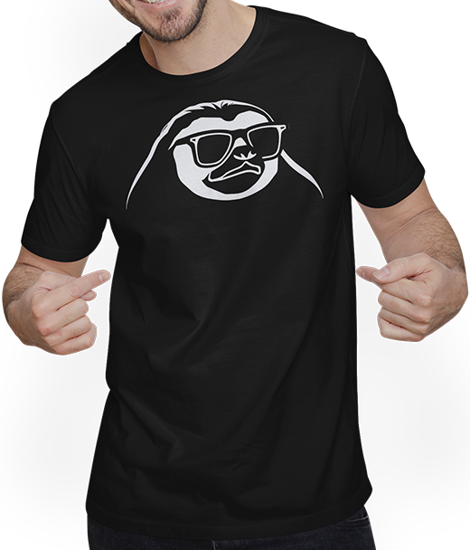 Produktbild von T-Shirt mit Mann Faultiere Anime Faultier Manga Faultier Sonnenbrille