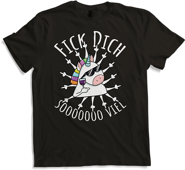 Produktbild von T-Shirt Fick Dich so viel | Böses Misanthrop Einhorn | Sarkasmus