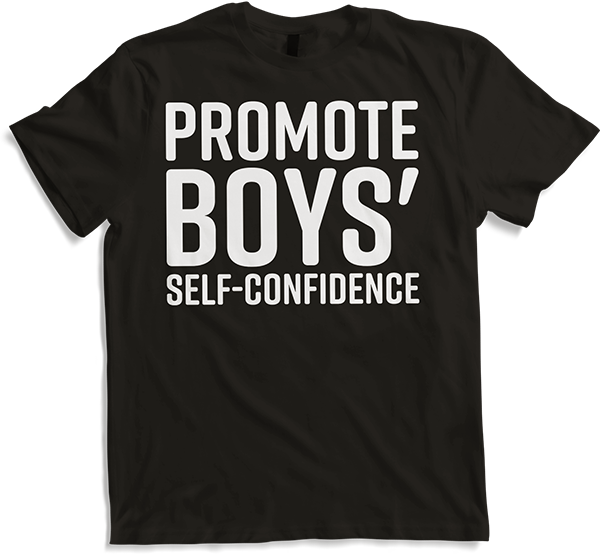 Produktbild von T-Shirt Fördern Sie das Selbstvertrauen von Jungen. Ermutigen Sie den positiven Jungen-Spruch
