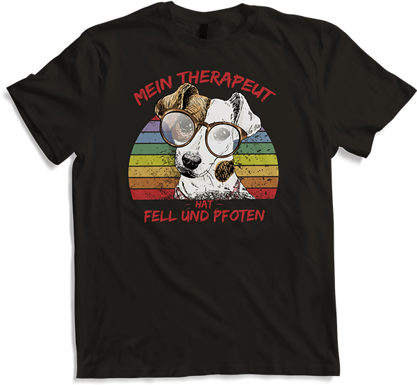 Produktbild von T-Shirt Foxterrier | Cooler Spruch | Therapie durch Hund | Retro