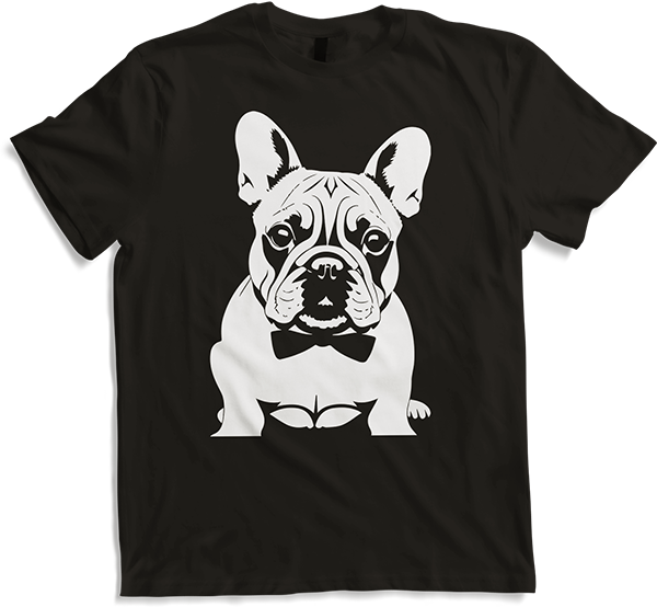 Produktbild von T-Shirt Französische Bulldogge mit E-Gitarre Musiker Gitarrist