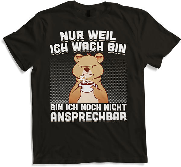 Produktbild von T-Shirt Freche Morgenmuffel Beuteltier Kaffee Bären Sprüche Quokka