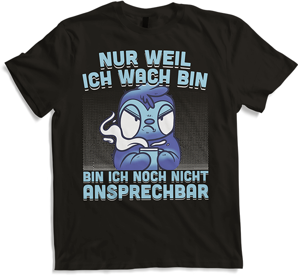 Produktbild von T-Shirt Freche Morgenmuffel Faultier mit Kaffee Sprüche Faultier