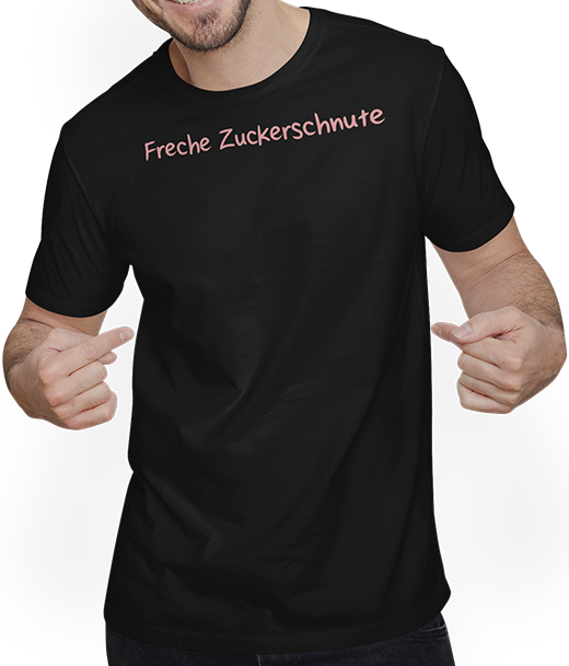 Produktbild von T-Shirt mit Mann Freche Zuckerschnute Kecke Frauen Teenager Mädchen Sprüche