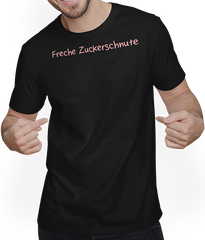 Produktbild von T-Shirt mit Mann Freche Zuckerschnute Kecke Frauen Teenager Mädchen Sprüche