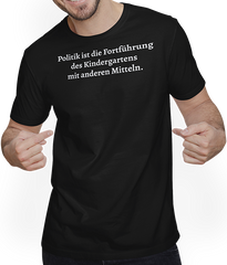 Produktbild von T-Shirt mit Mann Frecher Politik Spruch Politikverdrossenheit Politiker