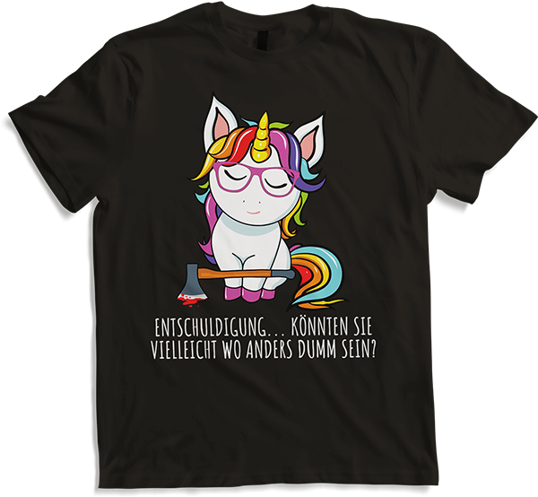 Produktbild von T-Shirt Freches Einhorn Lustiger frecher Spruch Mädchen & Teenager