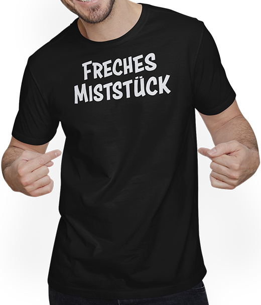 Produktbild von T-Shirt mit Mann Freches Miststück Gothic Dark Wave Batcave Spruch Mädchen